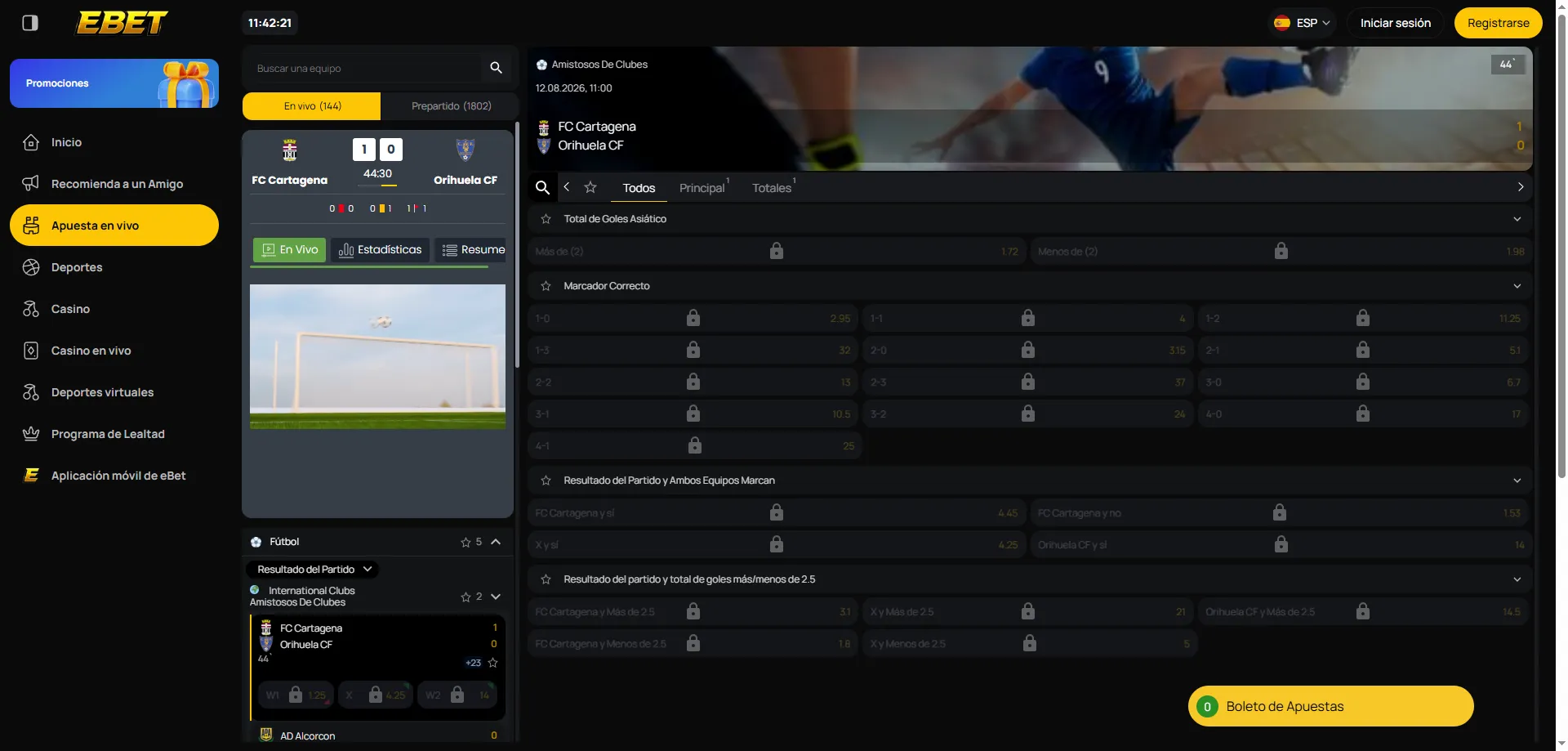 Apuestas deportivas en eBet Casino — fútbol, béisbol y más