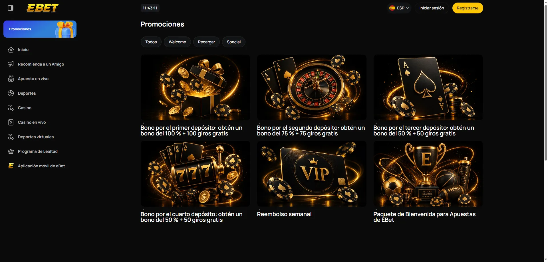 Métodos de pago disponibles en eBet Casino para México